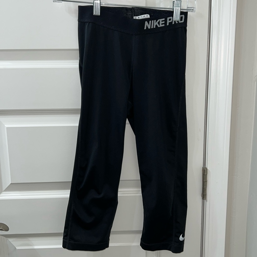 Nike Pro Cropped Black Leggings - image 1